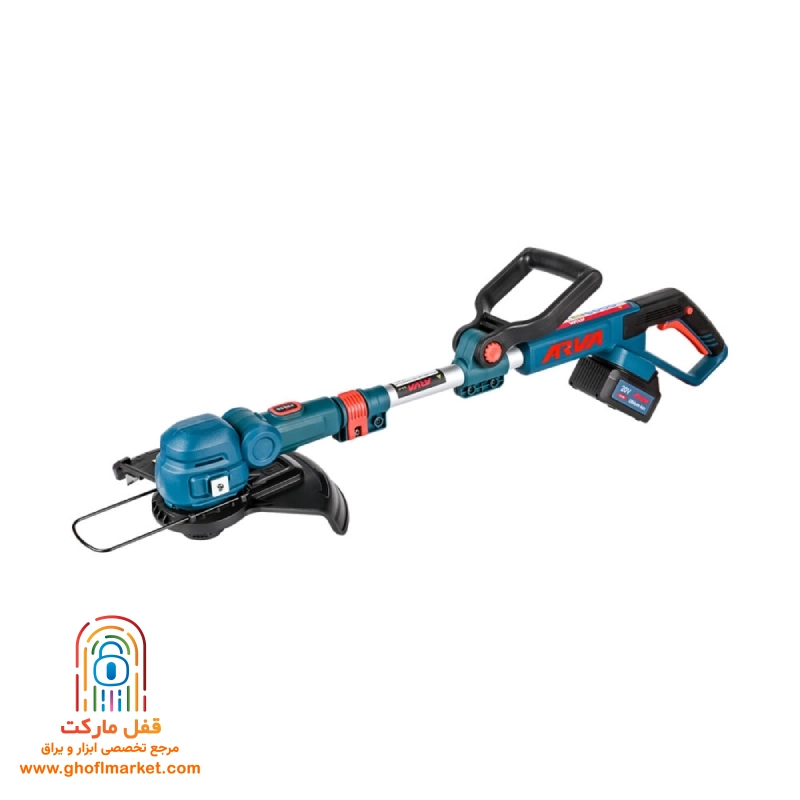 arva-string-trimmer-20v حاشیه زن شارژی آروا مدل 5944 با لوله تلسکوپی و دو باتری 4 آمپر ساعتی