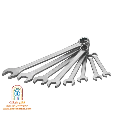 مجموعه ۸ عددی آچار یکسر تخت و یکسر رینگی آتا