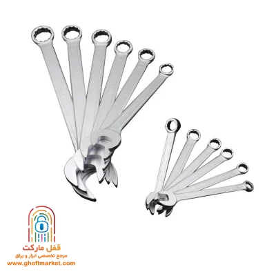 مجموعه ۱۲ عددی آچار یکسر تخت و یکسر رینگی آتا