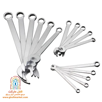 مجموعه ۱۶ عددی آچار یکسر تخت و یکسر رینگی آتا