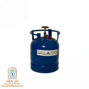 کپسول گاز اجاقی همایون گاز ۸ کیلویی رنگ آبی با دسته حمل مقاوم
