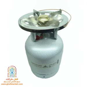 کپسول گاز اجاقی همایون گاز ۳.۵ کیلویی رنگ سفید با دسته حمل مقاوم
