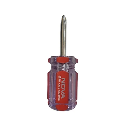 پیچ گوشتی چهارسو 38×6 دسته کریستالی مشتی نووا مدل NTS-1123