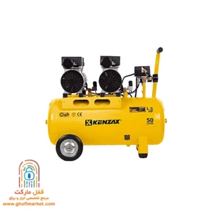 کمپرسور باد ۵۰ لیتری کنزاکس مدل KACS-150 با چرخ و دسته حمل آسان