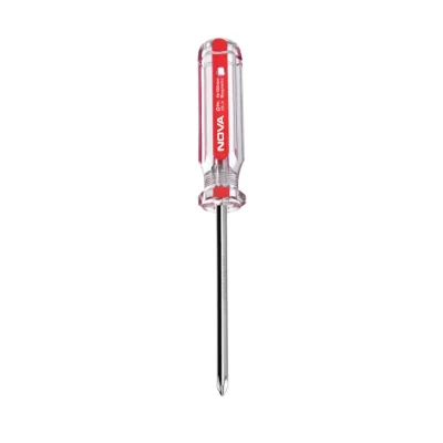 پیچ گوشتی چهارسو 150×5 دسته کریستالی نووا مدل NTS-1119