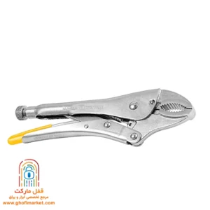 دسته فلزی انبر قفلی KLP-210 با پیچ تنظیم فشار و اهرم آزادسازی