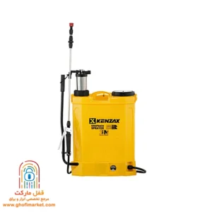 سم‌پاش کنزاکس مدل KNS-218 با باتری قابل شارژ، ظرفیت ۱۸ لیتر، طراحی ارگونومیک و رنگ زرد