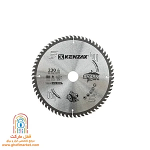 تیغ اره MDF کنزاکس مدل KCS-2230 با قطر ۲۳۰ میلی‌متر و ۶۴ دندانه، مناسب برش دقیق صفحات چوبی