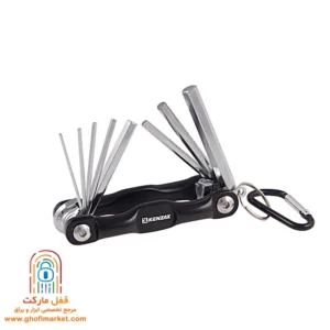 آچار آلن چاقویی کنزاکس مدل KHK-108 با تیغه‌های سخت‌کاری‌شده، مقاوم در برابر خوردگی و فشار