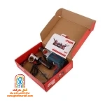 محتویات جعبه دریل آروا شامل دسته جانبی و دفترچه