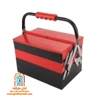 طراحی و رنگ‌بندی قرمز مشکی جعبه ابزار