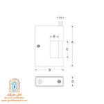 نقشه قفل کتابي پارس مدل 900S