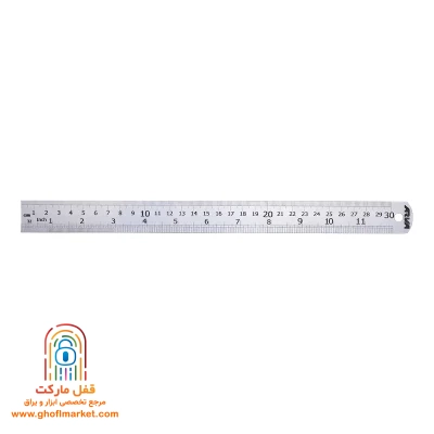 نمای کامل خطکش فلزی ۳۰ سانتیمتری آروا مدل ۴۶۹۱