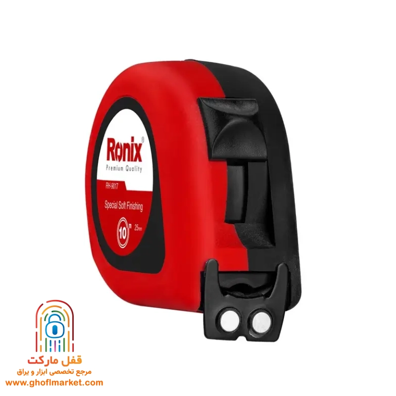 ronix-rh9017-10m-tape-measure-soft-finish نمای جلوی متر دستی رونیکس RH-9017