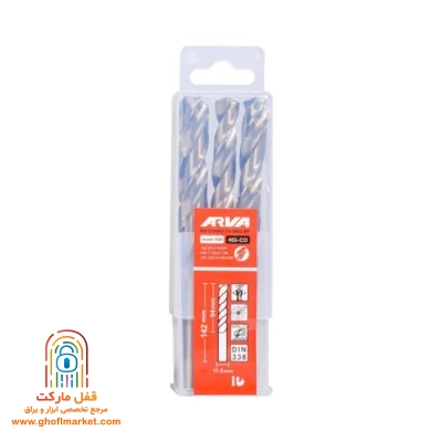 نوک تیز مته HSS کبالت آروا با زاویه ۱۳۵ درجه