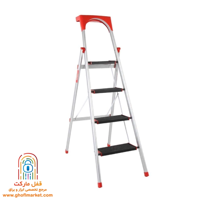 ladder-model-4751 نمای روبروی نردبان 4 پله آروا مدل 4751
