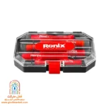نمای جلویی مجموعه پیچ‌گوشتی ساعتی رونیکس RH-2712