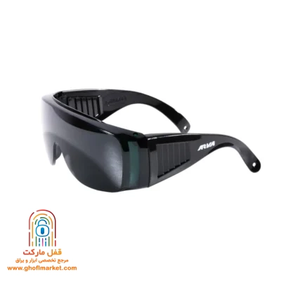 عینک ایمنی سبز آروا مدل 8142 نمای جلویی