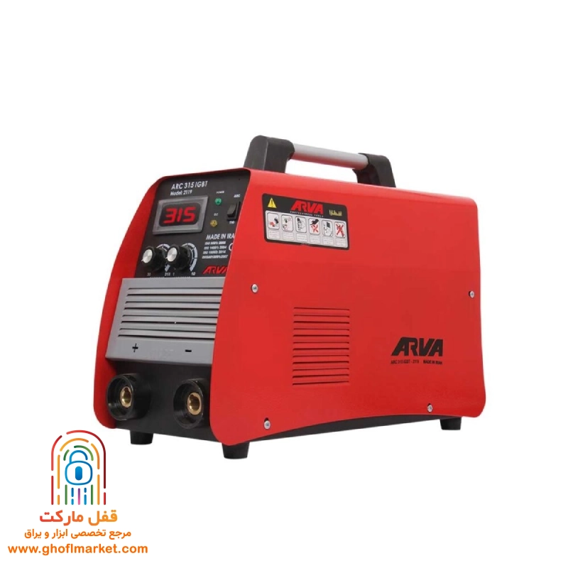 welding-inverter-model-2119 نمای جلویی دستگاه جوش اینورتر آروا مدل 2119