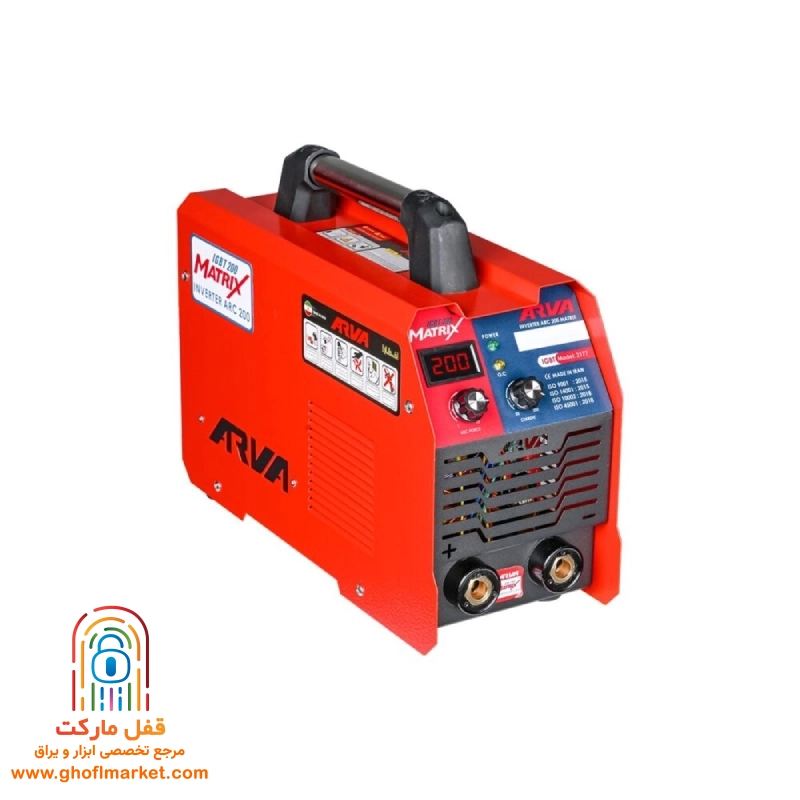welding-inverter-model-2177-2 نمای جلویی اینورتر جوشکاری آروا 2177