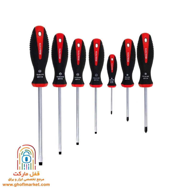 iran-patak-qe1010-screwdriver-set ست 7 عددی پیچگوشتی حرفهای ایران پتک مدل QE1010