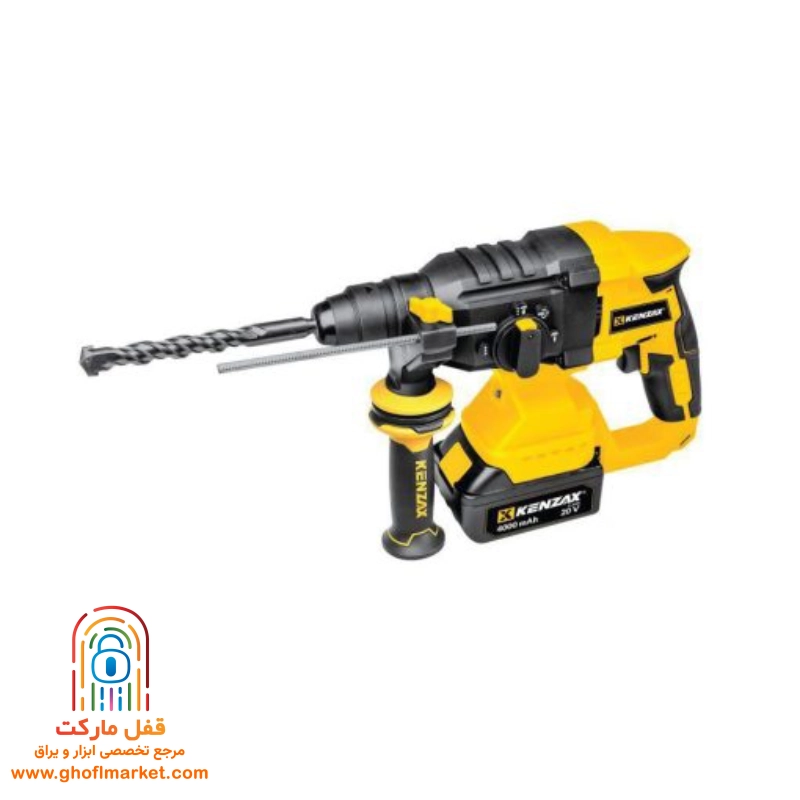 cordless-rotary-hammer-kenzax-8820 تصویر دریل بتن کن شارژی کنزاکس مدل 8820 نمای جلو