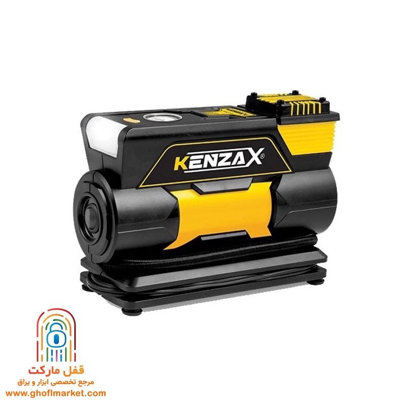 kenzax-5413-dc12v-air-pump (1) تصویر کمپرسور باد فندکی کنزاکس مدل 5413 نمای جلو