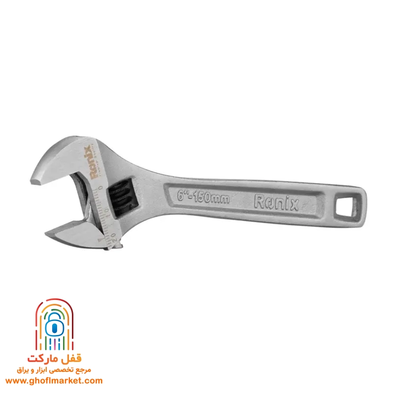 ronix-rh2401-industrial-wrench (1) آچار فرانسه ۶ اینچ رونیکس مدل RH-2401 با فک سختکاری شده