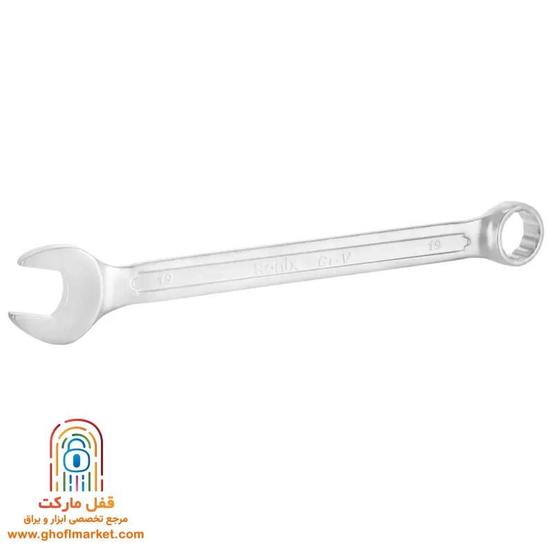 ronix-combination-wrench-RH-2119 آچار یک سر تخت یک سر رینگ رونیکس RH-2119 سایز 19 میلیمتر