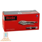 انبر قفلی رونیکس RH-1405 با فک منحنی سخت‌کاری‌شده