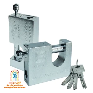 نمای جانبی قفل گیرا 0100 دهانه34mm ارتفاع20mm