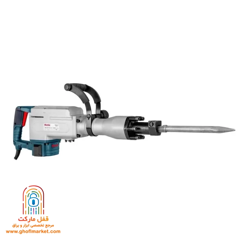 hex-chuck-system ابزارگیر ششگوش (HEX) چکش تخریب 2814 با قلم نوکتیز نصبشده