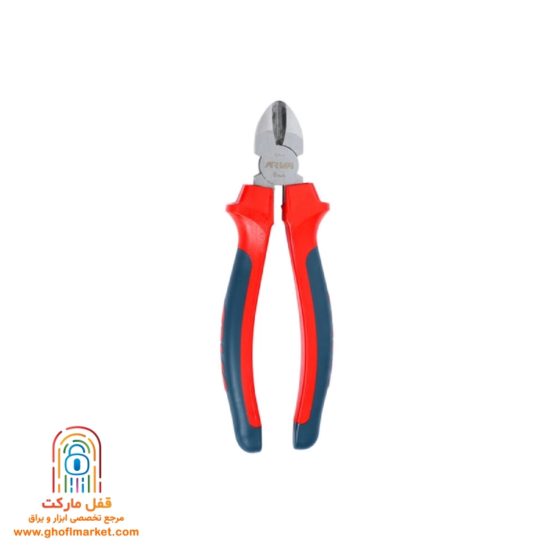 arva-diagonal-pliers-8inch-4166 بدنه فولاد کروم وانادیوم فورجشده سیمچین ۴۱۶۶ با سطح صیقلی