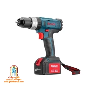 دریل پیچ گوشتی چکشی شارژی 18 ولت رونیکس 8618 نمای جلو