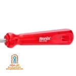 دسته PVC کریستالی ارگونومیک پیچ گوشتی رونیکس RH-2769 به رنگ قرمز