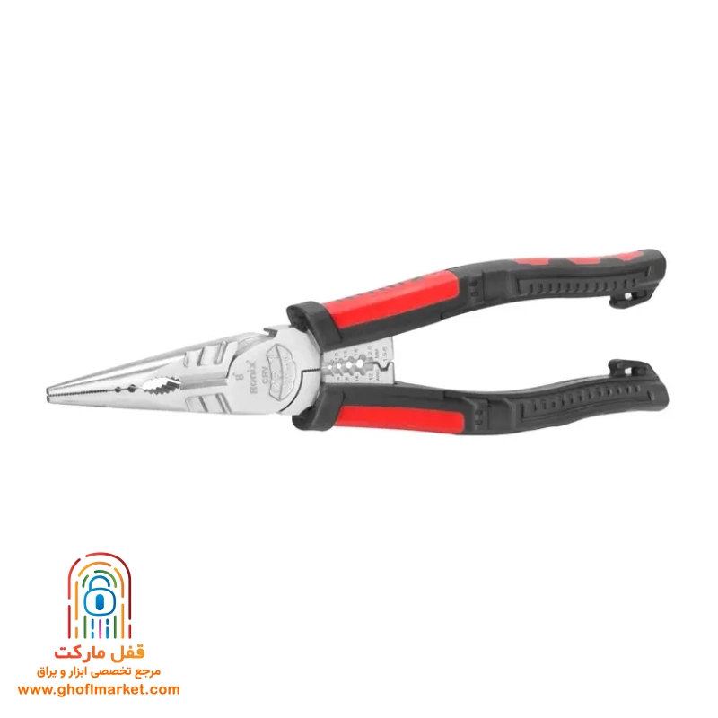 long-nose-pliers-front دم باریک الکترونیک چندکاره رونیکس مدل RH-1393 نمای جلو