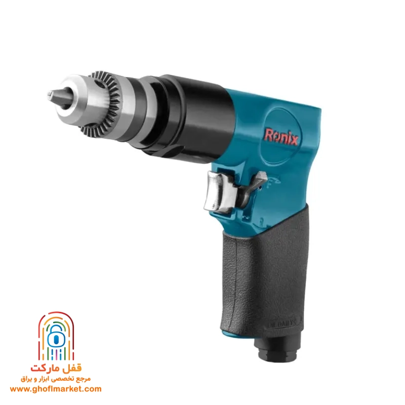 pneumatic-drill-ra1401 دریل بادی رونیکس RA-1401 با سه نظام آچاری 10 میلی متری