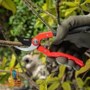 کاربر با قیچی RH-3100 یک گل را می‌چیند