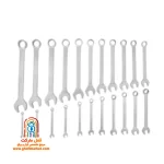 مجموعه ۲۲ عددی آچار رونیکس RH-2103 در کیف رولی باز با نمایش تمام سایزها