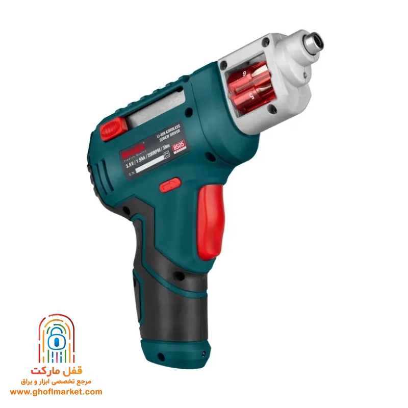 ronix-8505-cordless-screwdriver پیچ گوشتی شارژی خشابی 3.6 ولت رونیکس 8505 با دو خشاب سری