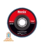 سنباده فلاپ دیسکی ۱۱۵ میلیمتری رونیکس RH-3771 با دانه‌های زیرکونیوم و زبری P60