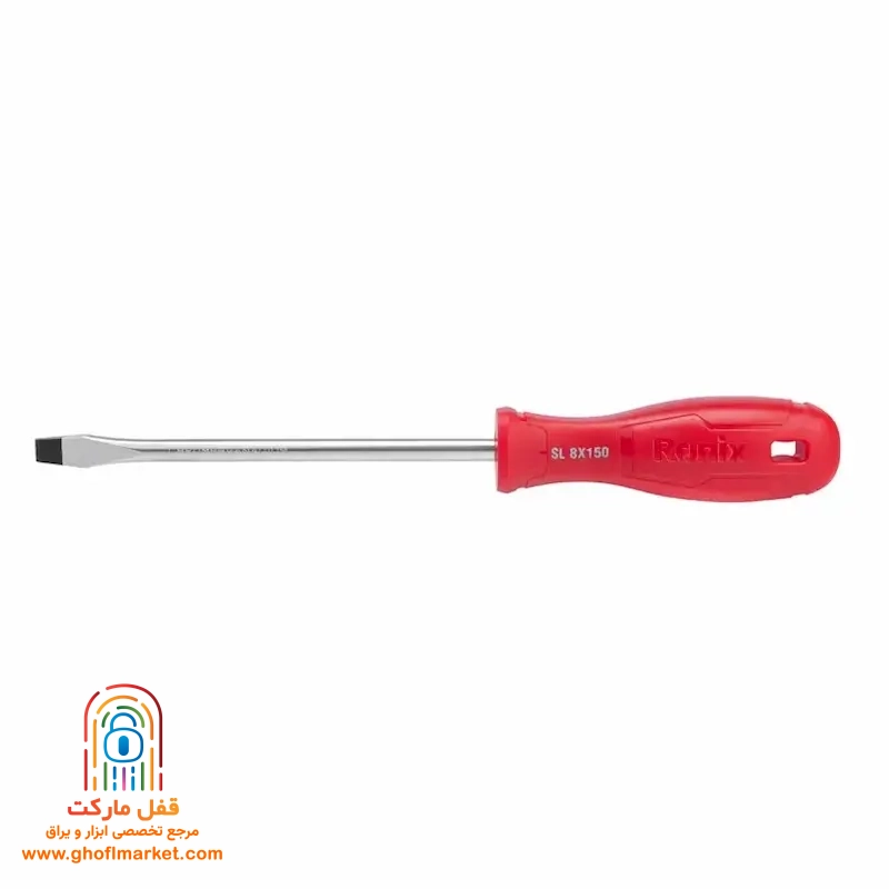 ronix-flat-screwdriver-8x150 پیچ گوشتی تکی دوسو رونیکس RH-2787 سایز 150 در 8 میلی متر با دسته پروپیلن