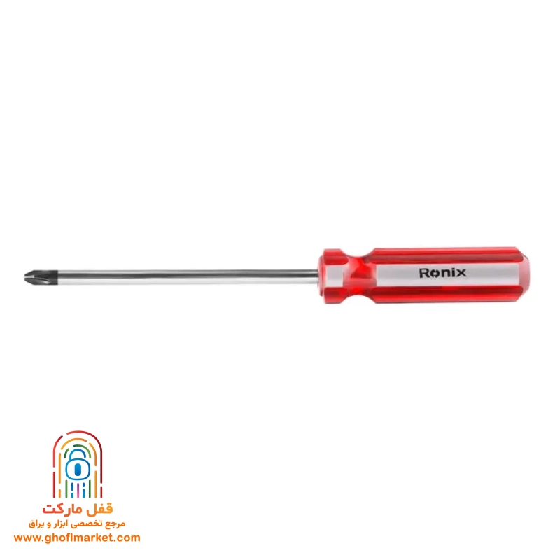 ronix-phillips-screwdriver-150x8 پیچ گوشتی تکی چهارسو رونیکس RH-2880 سایز 150 در 8 میلی متر با میله کروم وانادیوم