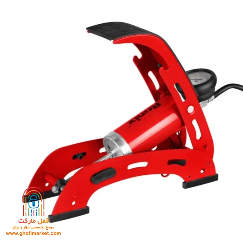 ronix-rh-4201-foot-pump تلمبه پایی تک سیلندر رونیکس مدل RH-4201 با بدنه فولادی و سیلندر آلومینیومی