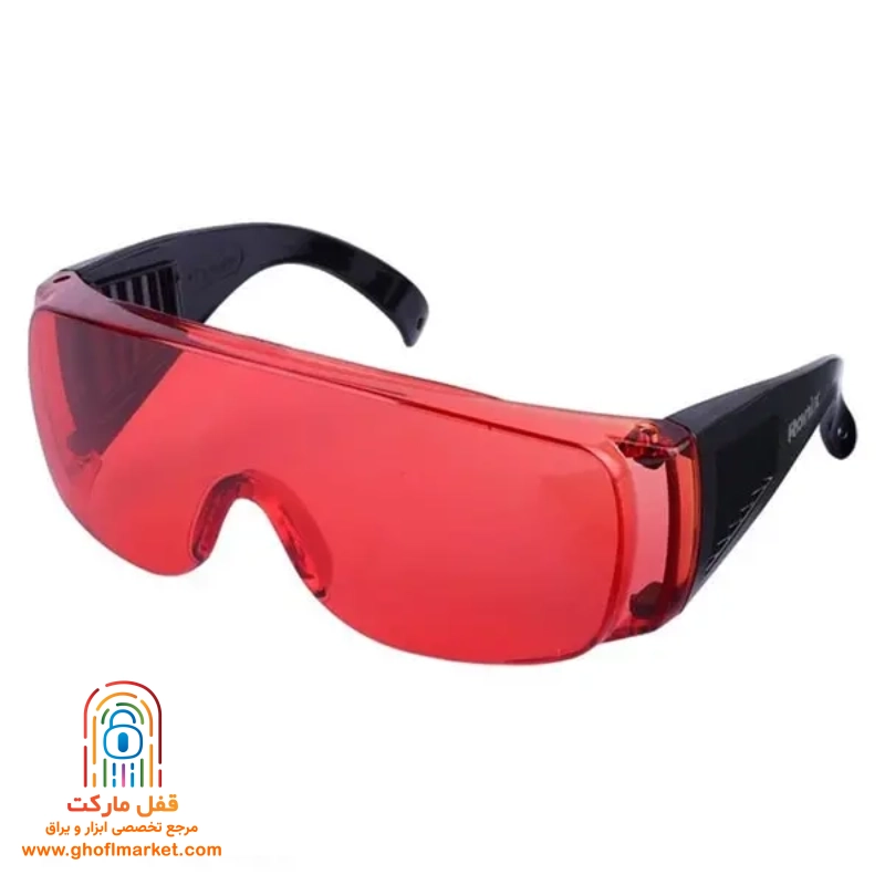 ronix-safety-glasses-rh9592 عینک ایمنی رونیکس RH-9592 با لنز رفلکتور قرمز و فریم پهن