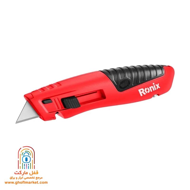 ronix-utility-knife-rh3011 کاتر پیچگوشتی ۶ تیغه رونیکس RH-3011 با بدنه فلزی و تیغه باز