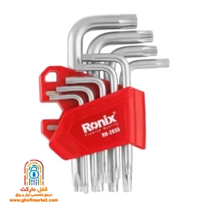 ست آلن ستاره ای 9 عددی رونیکس مدل RH-2035 با بدنه کروم وانادیوم