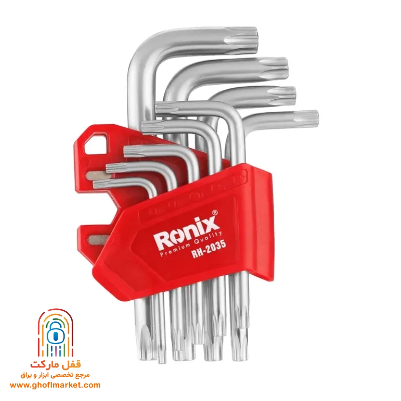 star-alien-key-set ست آلن ستاره ای 9 عددی رونیکس مدل RH-2035 با بدنه کروم وانادیوم