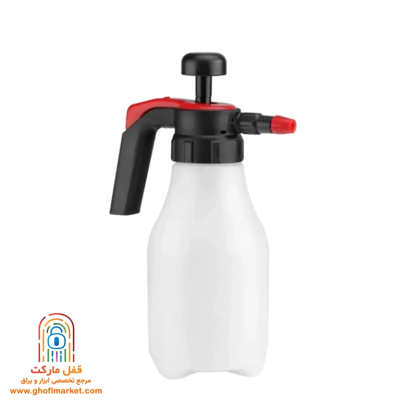 مخزن شفاف HDPE سمپاش RH-6006 که میزان مایع داخل آن دیده می‌شود