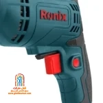 کلید گازی دیمردار و دکمه قفلکن روی دسته دریل 2107A